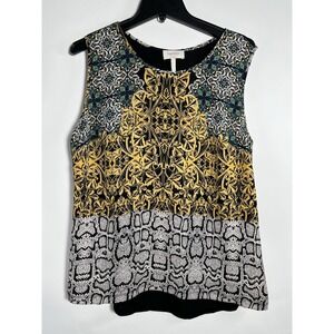 Laundry By Shelli Segal‎ Sleeveless Blouse Multi Design Size 12
